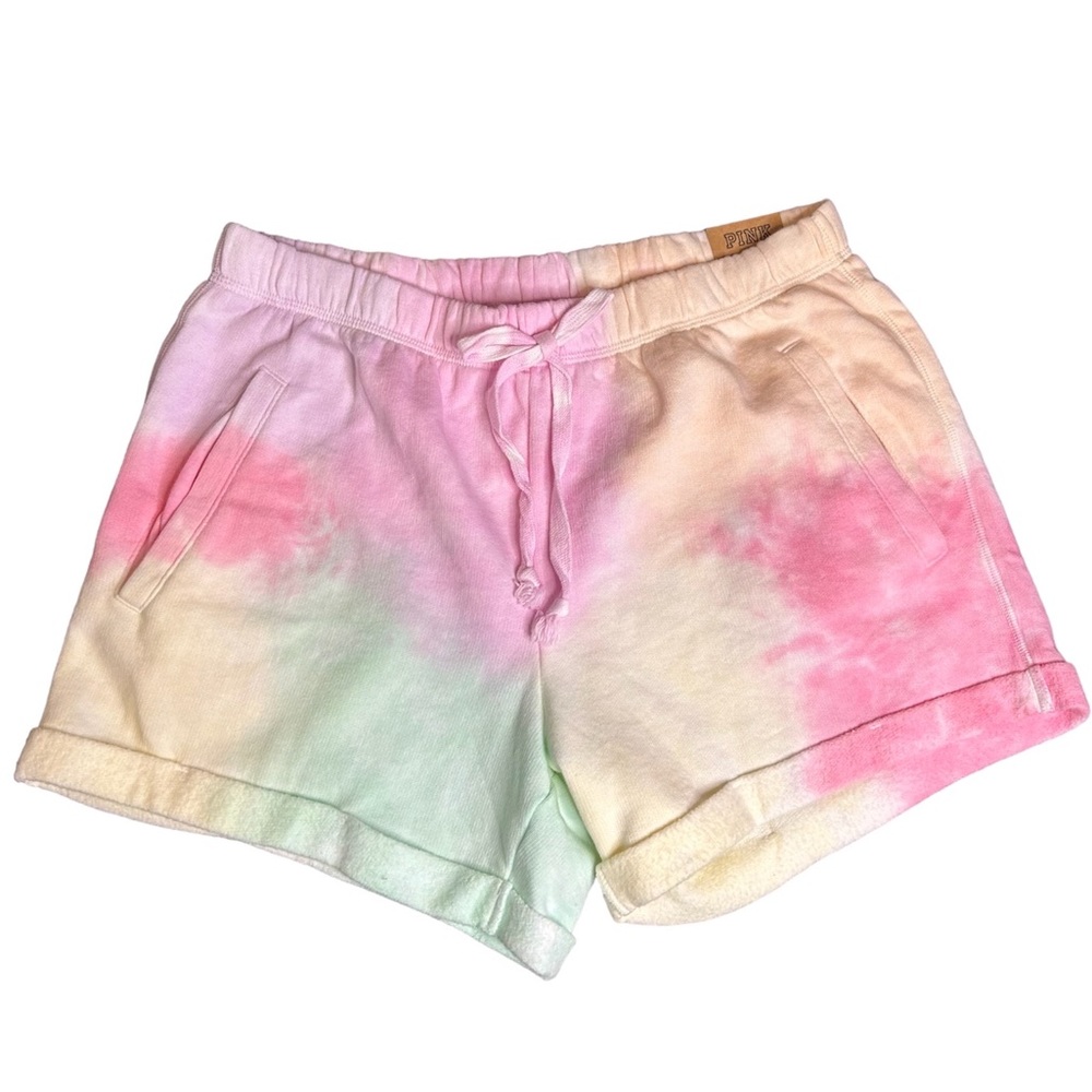 VS PINK Tie Dye Boyfriend Shorts Colorful Medium NWT